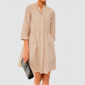 Tuckernuck Royal Shirtdress Button Front Mini Womens Size Medium Tan 3/4 Sleeve